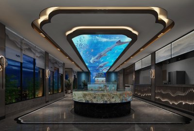 新中式海鲜餐厅3D模型下载